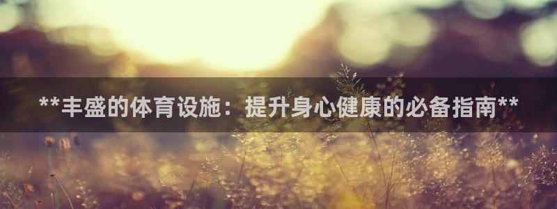 意昂3集团官网网址：**丰盛的体育设施：提升身心健康