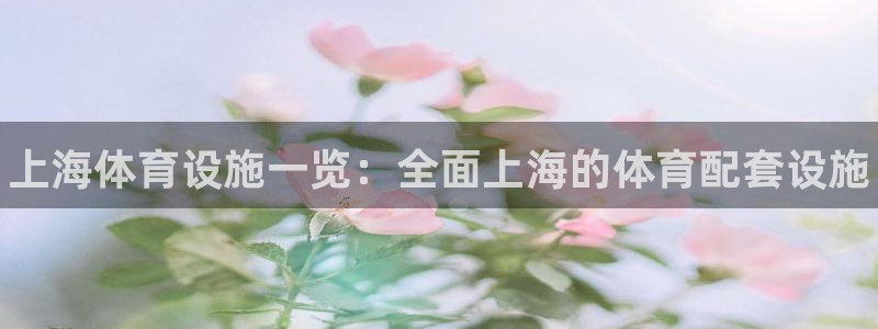 意昂3官网：上海体育设施一览：全面上海的体育配套设施